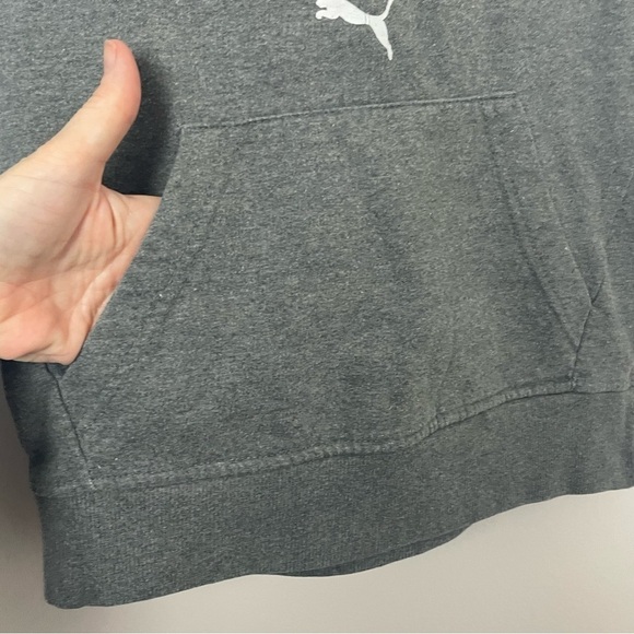Puma Kids Pullover Hoodie – Gray & Burgundy  Size: Small (8) - Picture 4 of 11